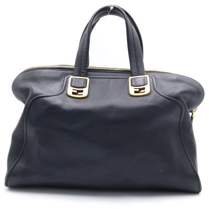 Fendi Chameleon 2-Way Shoulder Bag Beige Leather Gold — view 2