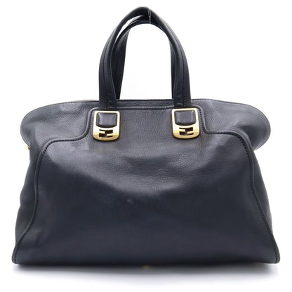 Fendi Chameleon 2-Way Shoulder Bag Beige Leather Gold