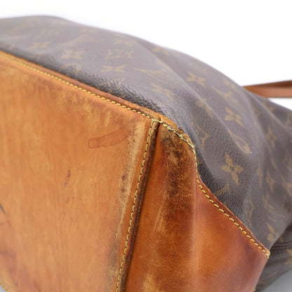 Louis Vuitton Monogram Cabas Mezzo Tote Brown Leather Gold — view 6