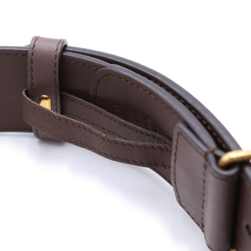 Gucci Buckle GG Supreme Leather Belt Brown — view 6