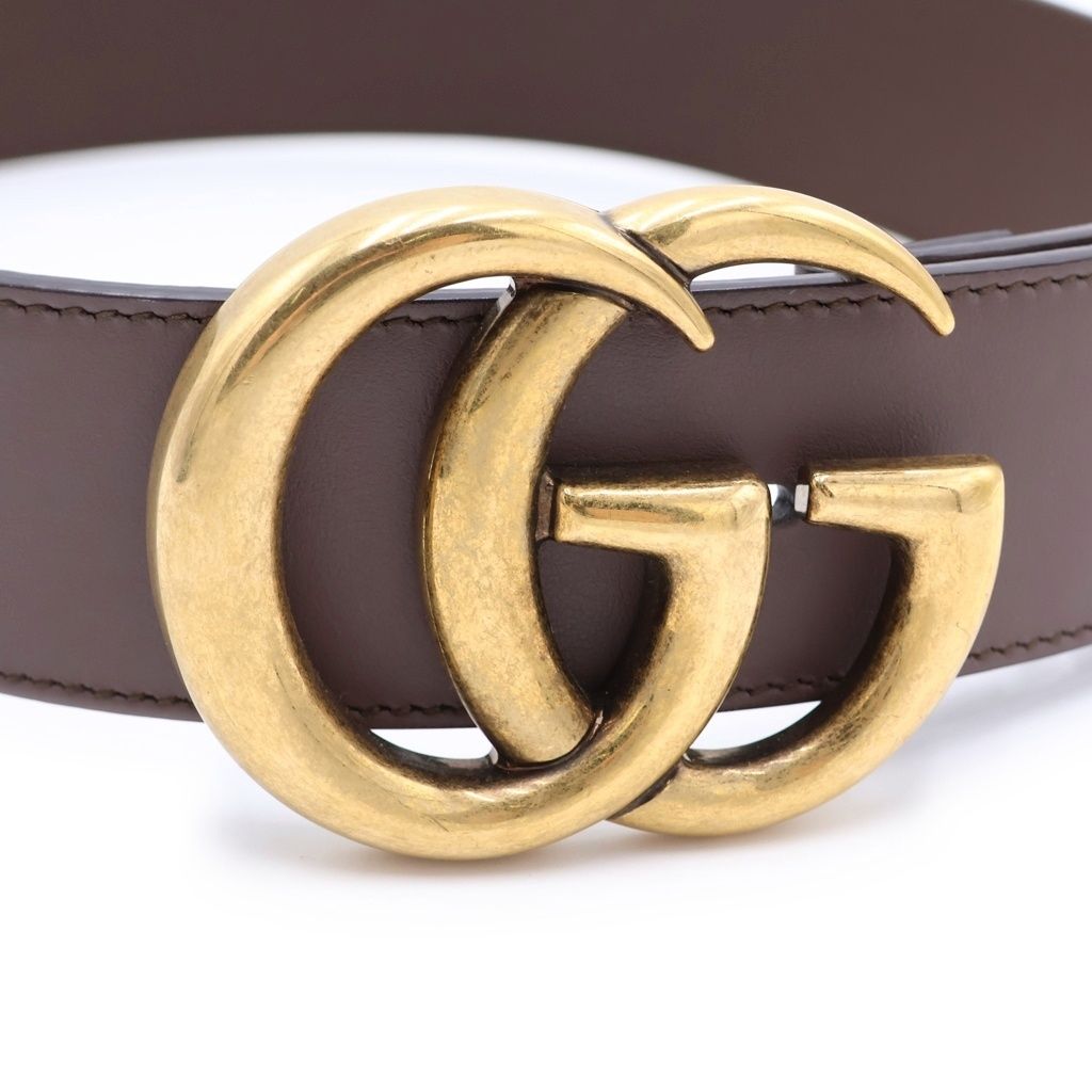 Gucci Buckle GG Supreme Leather Belt Brown — view 4