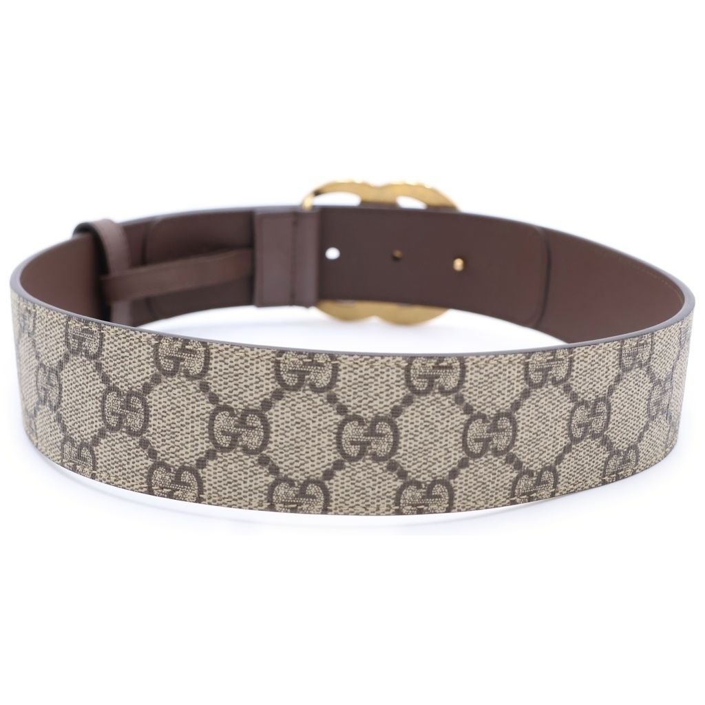 Gucci Buckle GG Supreme Leather Belt Brown — view 2