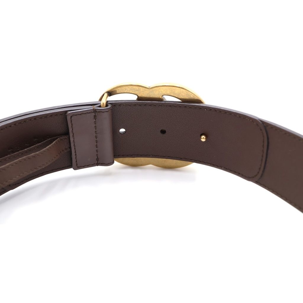 Gucci Buckle GG Supreme Leather Belt Brown — view 5
