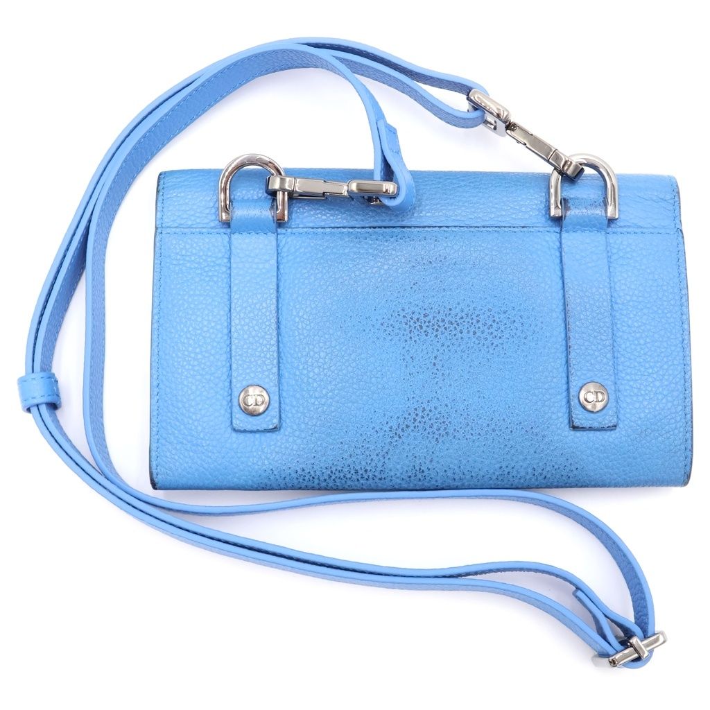 Dior 2-Way Shoulder Wallet Blue 24 BO — view 2