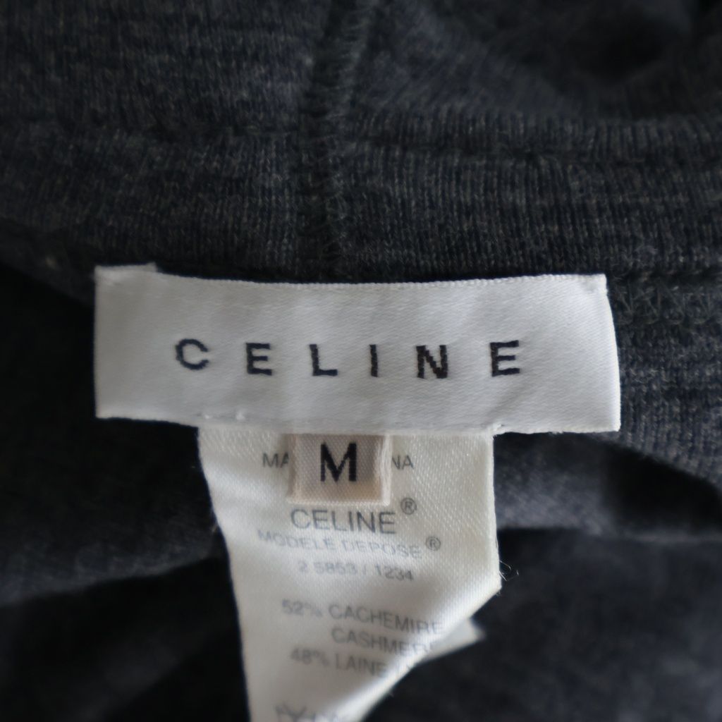 Celine Set Cashmere Knit Zip Up Hoodie Pants Gray — view 7