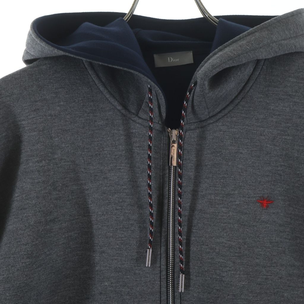 Dior Full Zip Hoodie Gray Cotton — view 3