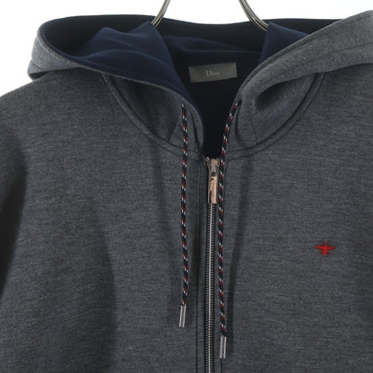 Dior Full Zip Hoodie Gray Cotton — view 3