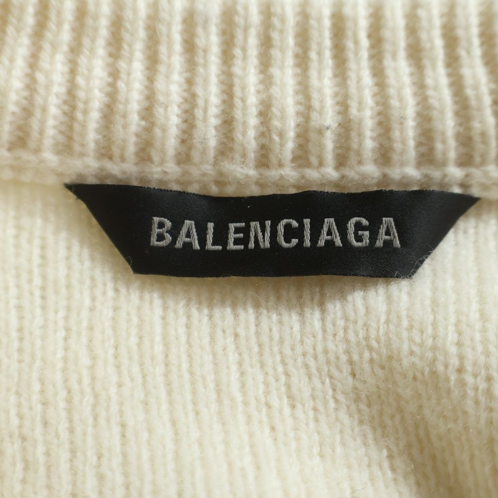 Balenciaga Knit White Wool Sweater — view 6
