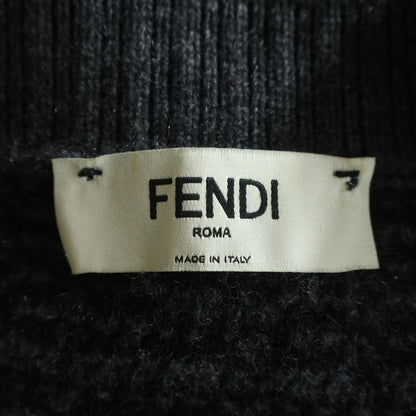 Fendi Zucca Pattern Knit Cardigan Gray 40 — view 6