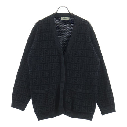 Fendi Zucca Pattern Knit Cardigan Gray 40