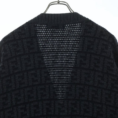 Fendi Zucca Pattern Knit Cardigan Gray 40 — view 4