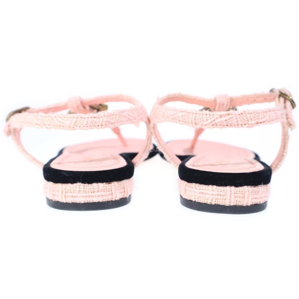 Chanel CC Logo Sandals Pink — view 3