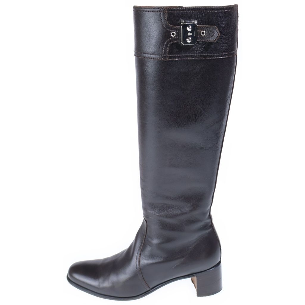 Hermes Buckle Boot Brown