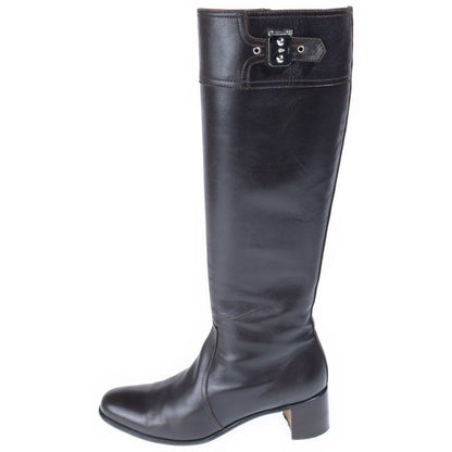 Hermes Buckle Boot Brown