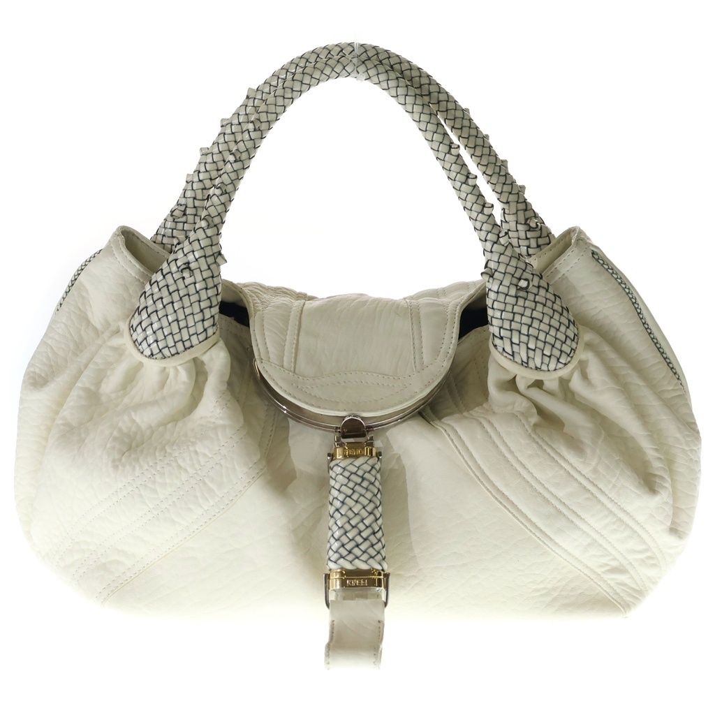Fendi Spy Shoulder Bag White Leather