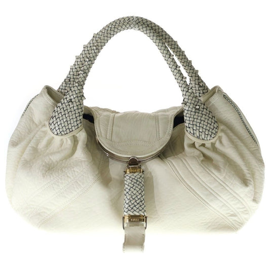 Fendi Spy Shoulder Bag White Leather