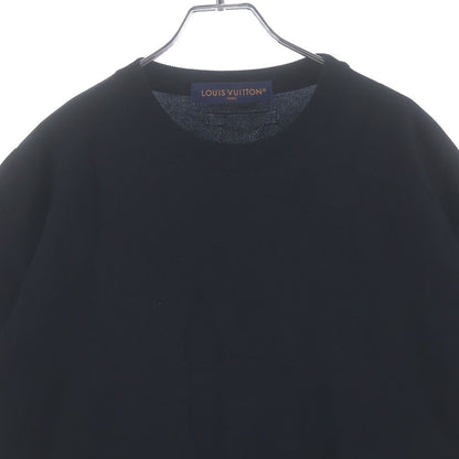 Louis Vuitton Monogram Short Sleeve Cotton Crew Neck Short Knit T-Shirt Black — view 3