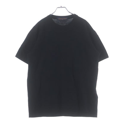 Louis Vuitton Monogram Short Sleeve Cotton Crew Neck Short Knit T-Shirt Black