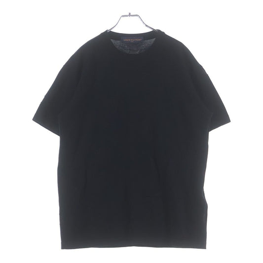 Louis Vuitton Monogram Short Sleeve Cotton Crew Neck Short Knit T-Shirt Black