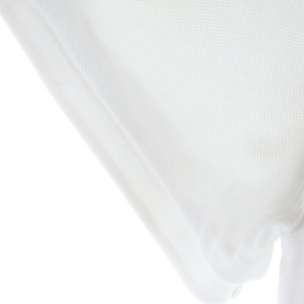 Moncler SS Polo Rubber Logo Short Sleeve Shirt White — view 5