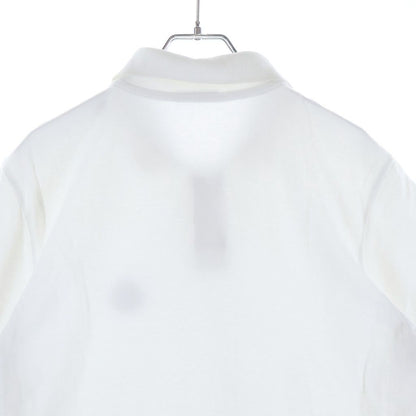 Moncler SS Polo Rubber Logo Short Sleeve Shirt White — view 4