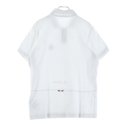 Moncler SS Polo Rubber Logo Short Sleeve Shirt White — view 2