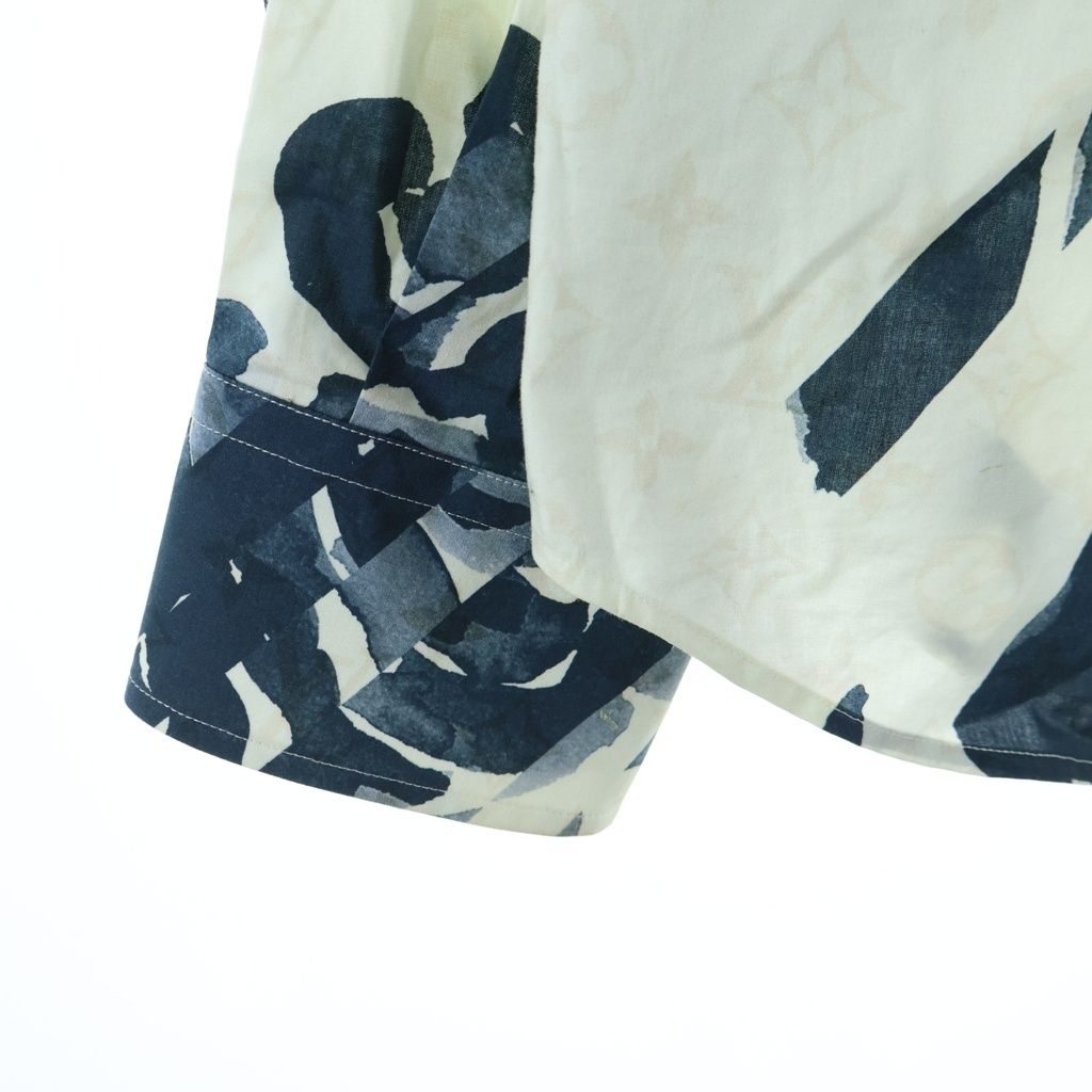 Louis Vuitton Monogram Flower Print All Over Pattern Cotton Poplin Shirt White — view 5