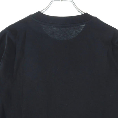 Moncler Safari Tee Front Logo Print T-Shirt Short Sleeve Crew Neck Top Black — view 4