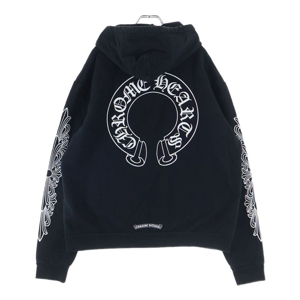 Chrome Hearts Sweatshirt Plvr Sleeve Floral Back Horse Shoe Print Pullover