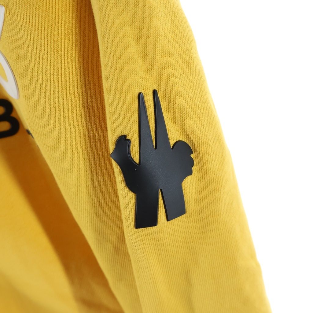 Moncler Grenoble Maglia Con Cappuccio Logo Pullover Hoodie Yellow — view 6