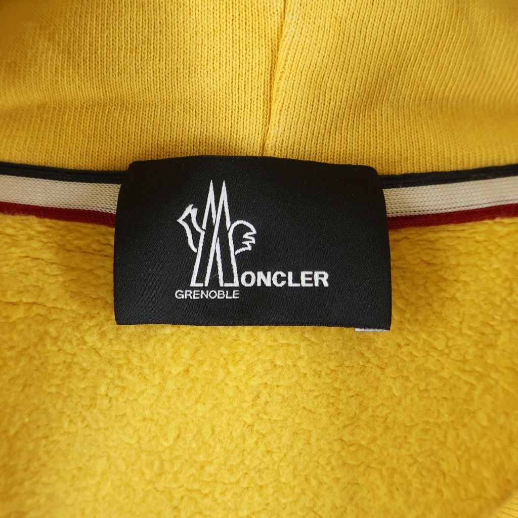 Moncler Grenoble Maglia Con Cappuccio Logo Pullover Hoodie Yellow — view 7