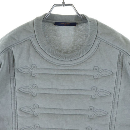 Louis Vuitton LV Logo Embroidery Napoleon Crew Neck Short Sleeve T-Shirt Gray — view 3