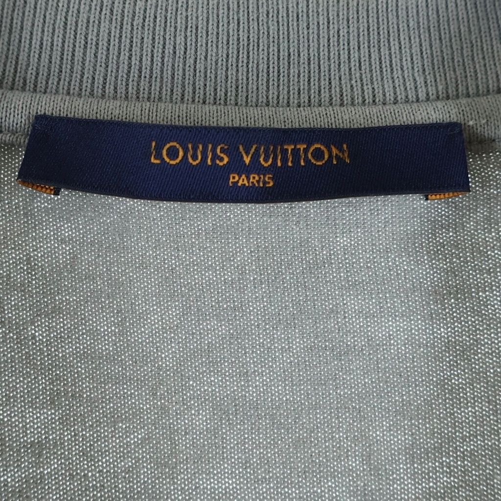 Louis Vuitton LV Logo Embroidery Napoleon Crew Neck Short Sleeve T-Shirt Gray — view 6