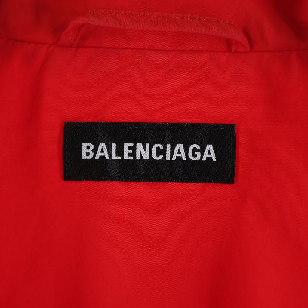 Balenciaga Front BB Logo Embroidery Zip Up Nylon Track Jacket Black — view 6