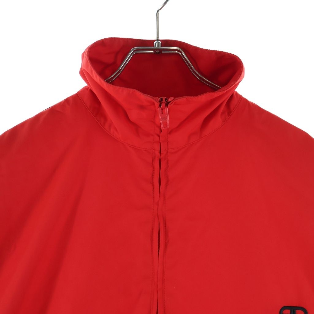 Balenciaga Front BB Logo Embroidery Zip Up Nylon Track Jacket Black — view 3