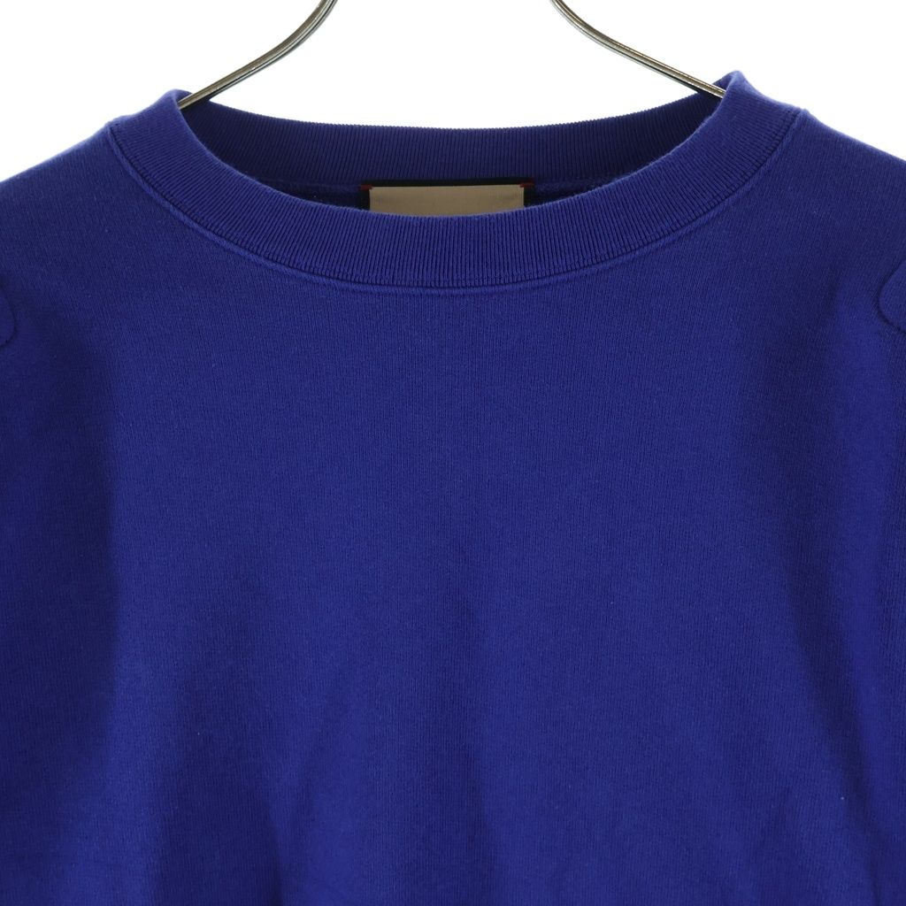Gucci Back Logo City Print Crew Neck Sweatshirt Blue — view 3