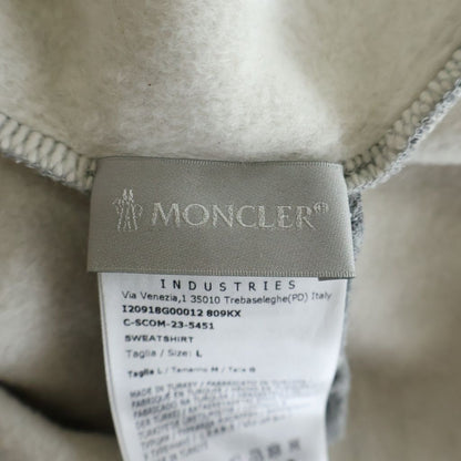 Moncler Felpa Logata Fleece Mirror Logo Sweatshirt Gray — view 7