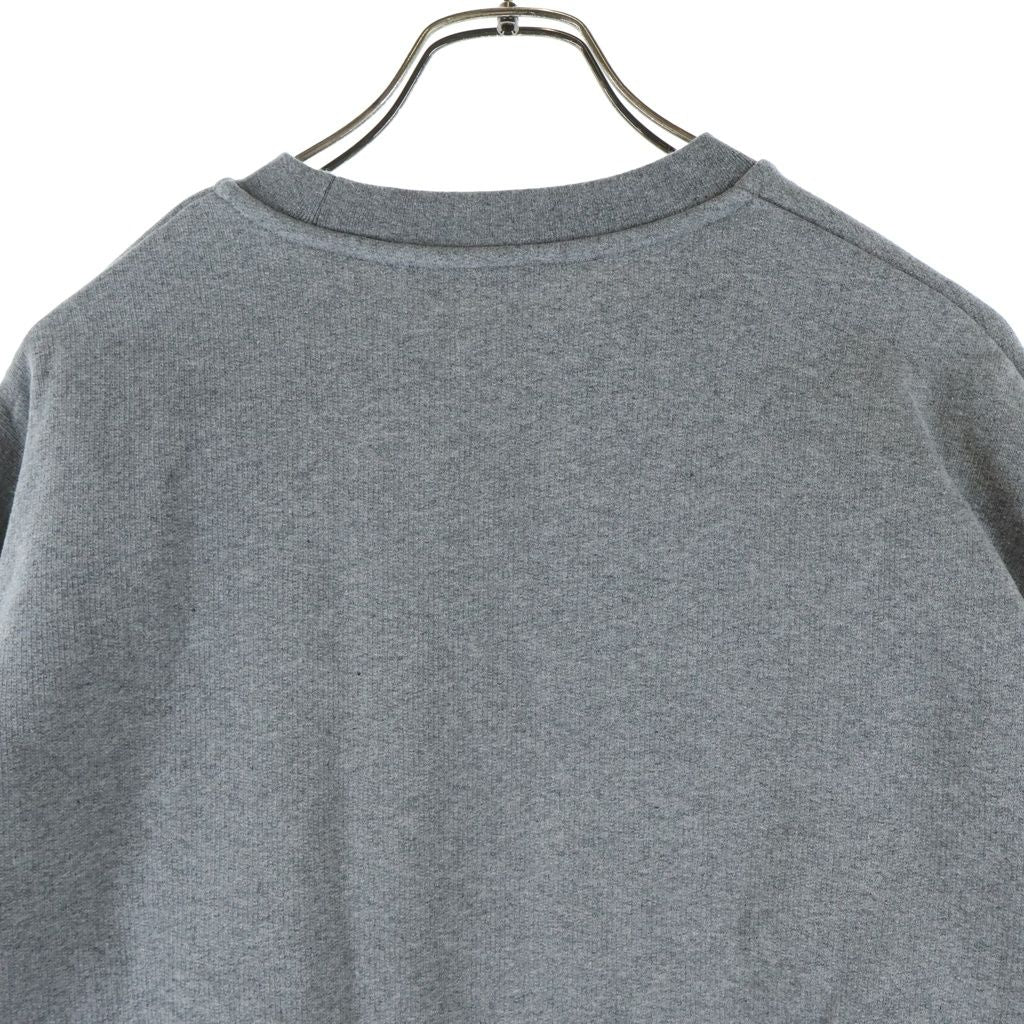 Moncler Felpa Logata Fleece Mirror Logo Sweatshirt Gray — view 4