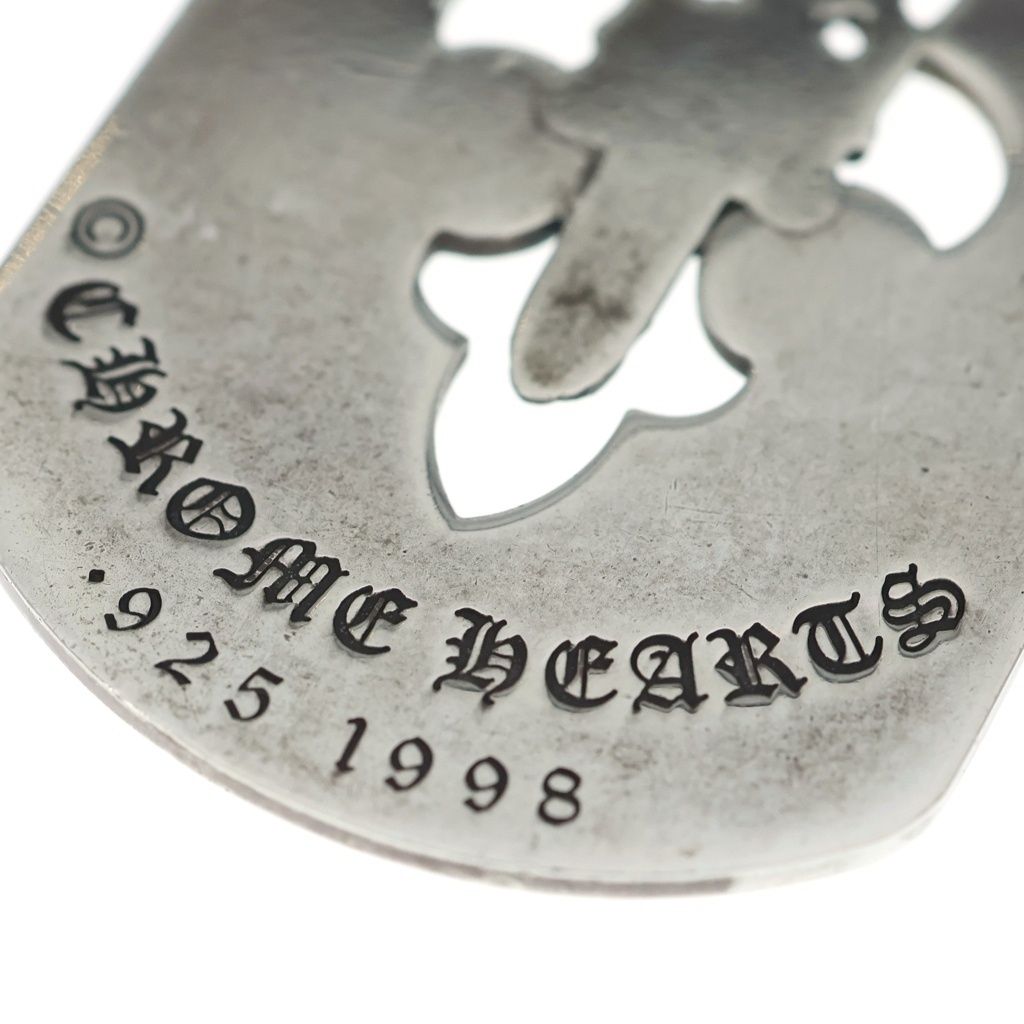 Chrome Hearts D Tag Sml Fle Dag Flare Daga Dog Tag Small Pendant — view 5