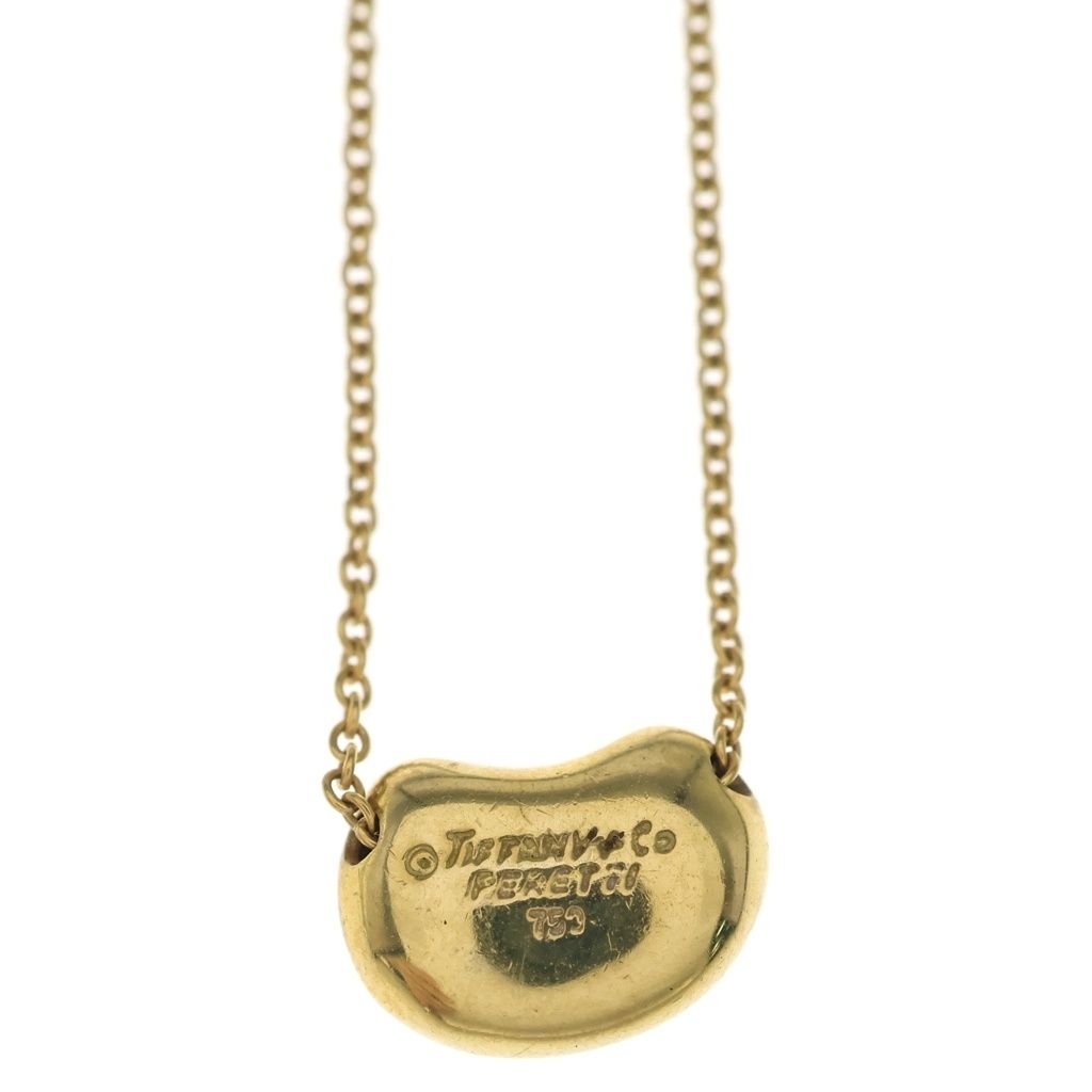 Tiffany & Co Elsa Peretti Bean Necklace 18k PG Pink Gold — view 3