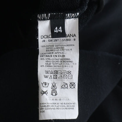Dolce & Gabbana Logo Plate Zip Up Sweatshirt Hoodie Black — view 7