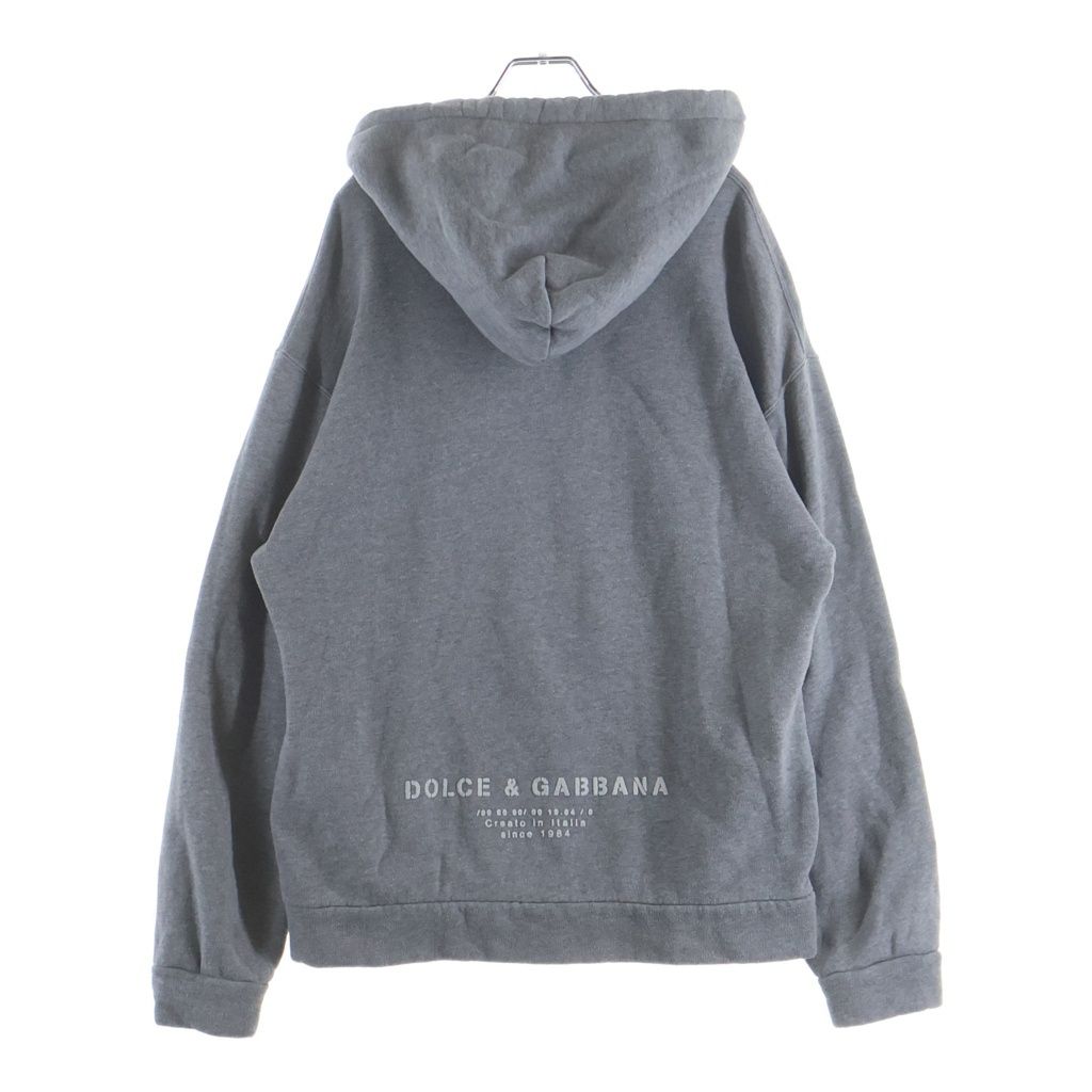 Dolce & Gabbana Graffiti Logo Print Pullover Sweatshirt Hoodie Gray — view 2