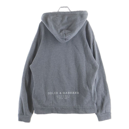 Dolce & Gabbana Graffiti Logo Print Pullover Sweatshirt Hoodie Gray — view 2