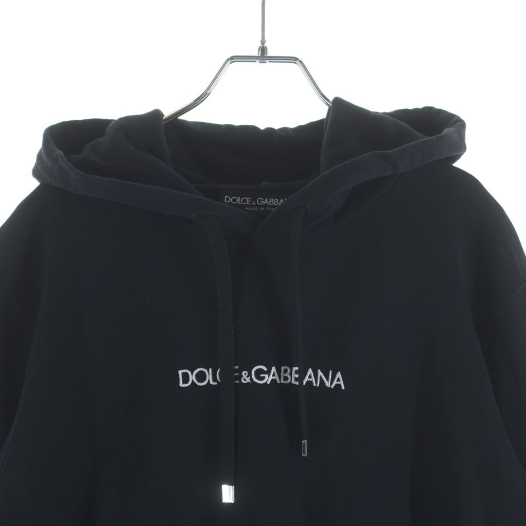 Dolce & Gabbana Logo Embroidery Pullover Sweatshirt Hoodie Black — view 3
