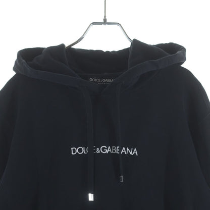 Dolce & Gabbana Logo Embroidery Pullover Sweatshirt Hoodie Black — view 3