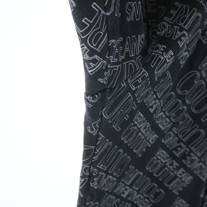 Versace Collection Logo Allover Pattern Zip Up Sweatshirt Hoodie Black — view 6