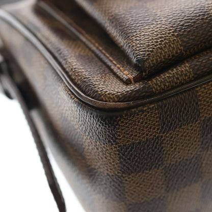 Louis Vuitton Damier Ravello GM Shoulder Bag Brown Leather Gold — view 6