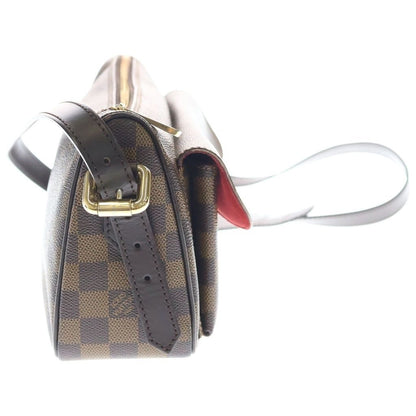 Louis Vuitton Damier Ravello GM Shoulder Bag Brown Leather Gold — view 3