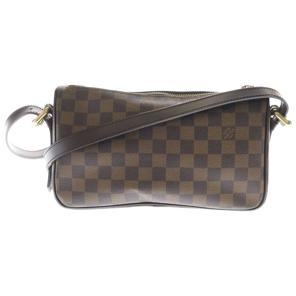Louis Vuitton Damier Ravello GM Shoulder Bag Brown Leather Gold — view 2