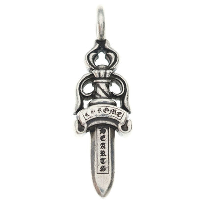 Chrome Hearts Double Dagger Daga Pendant Silver